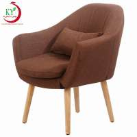 JKY Furniture Fabric Tub Accent Chairs for Living Room Linen Armchair Occasional Office Chair Modern Style