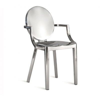 Wholesale stainless steel frame stackable louis ghost chair for sale