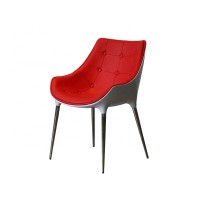 Modern cassina fiberglass metal legs leisure chair for coffee shop seat